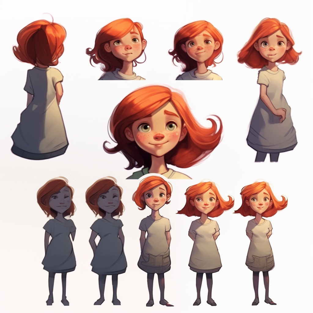 Character sheet — the girl