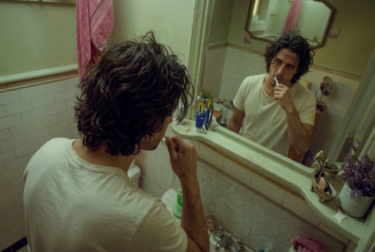 Cinematic frame — bathroom